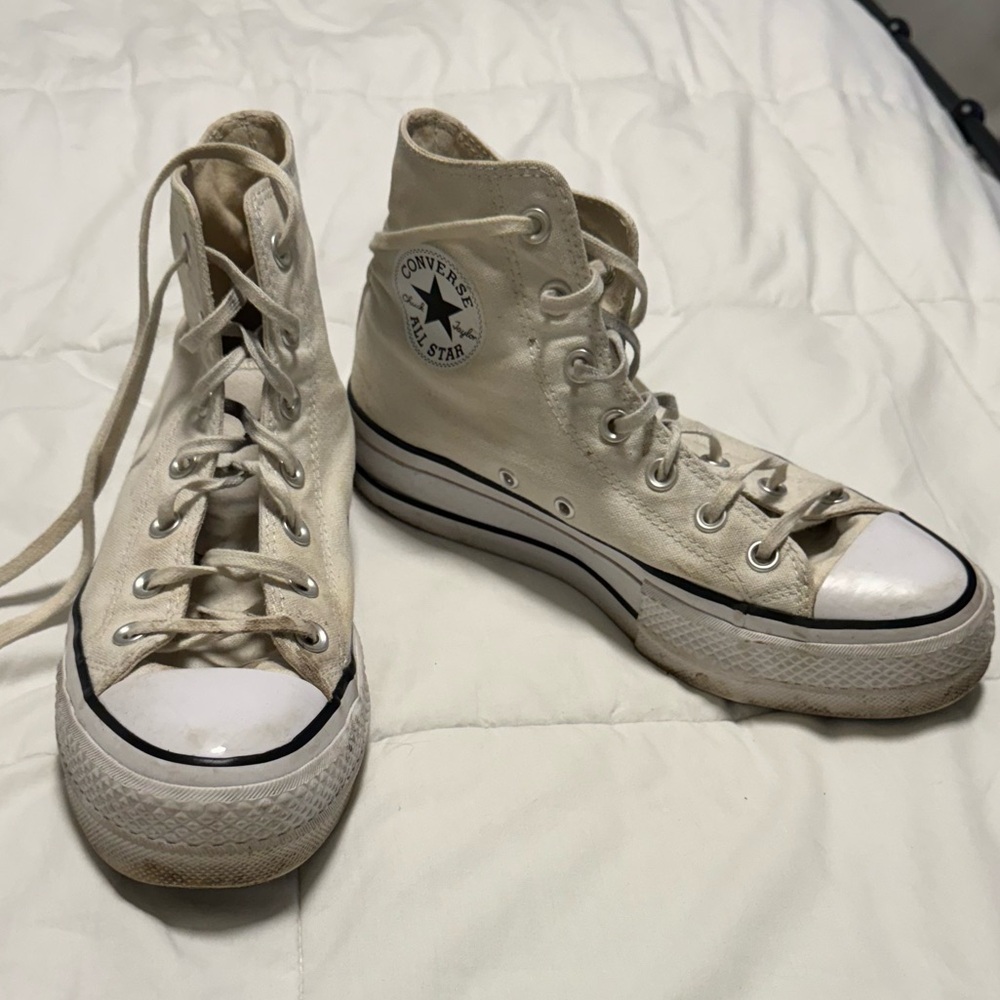 Platform converse all star white/off white